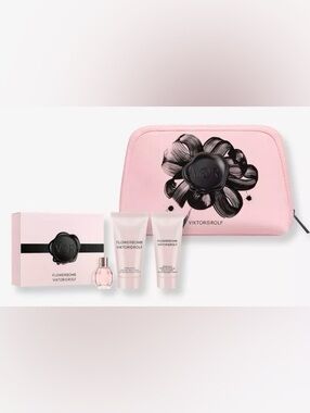 🌺 Viktor & Rolf Flowerbomb Dabber Beauty Set with Floral Pouch